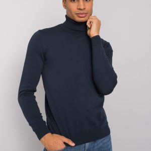 Cornell LIWALI men's dark blue turtleneck sweater