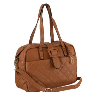 Brown eco leather handbag