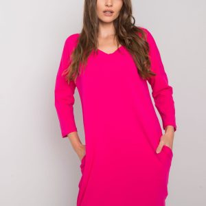 Fuchsia cotton dress Abijah