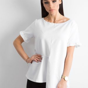 Asymmetrical blouse white