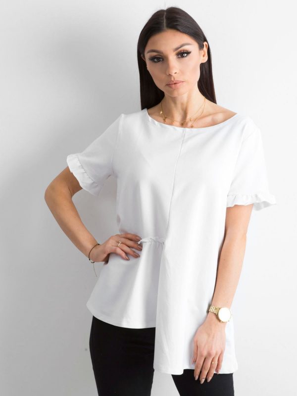 Asymmetrical blouse white