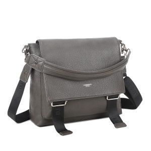 Grey bag for women with flip LUIGISANTO