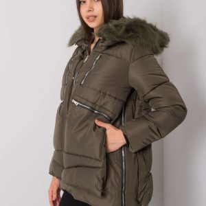 Khaki Quilted Winter Jacket Estherville