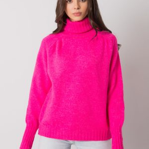 Pink women's turtleneck sweater Tiyarna RUE PARIS