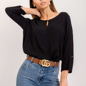 RUE PARIS Black blouse Gina