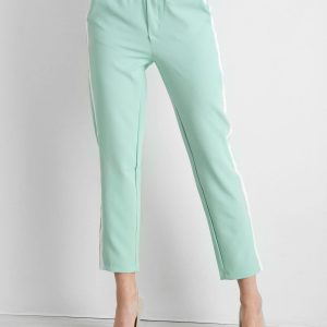 Mint women's pants with stripes