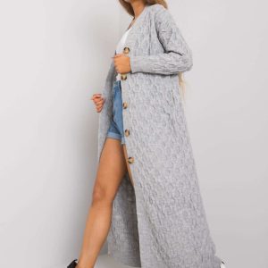 Grey long cardigan Ulyana RUE PARIS