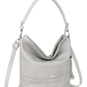 LUIGISANTO Women's Grey Shoulder Bag