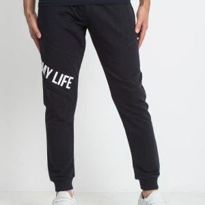 TOMMY LIFE Men's Navy Blue Sweatpants