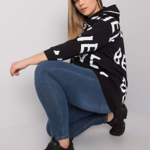 Black patterned sweatshirt plus size Perth