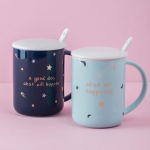 Mint mug with print