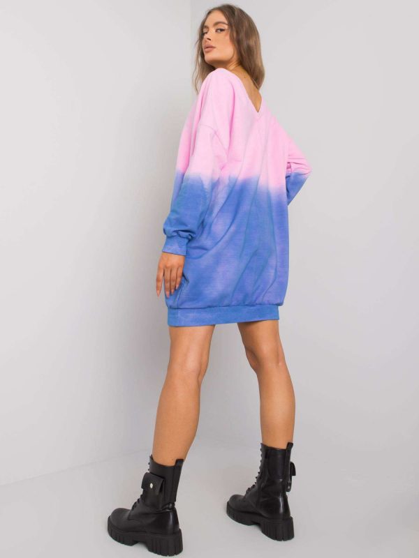 Pink-blue hooded sweatshirt Abriella