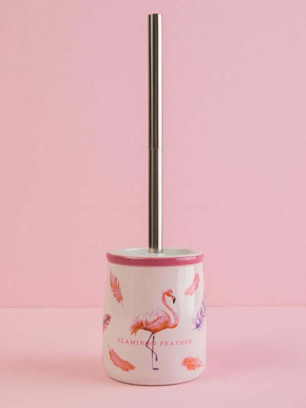 Pink toilet brush