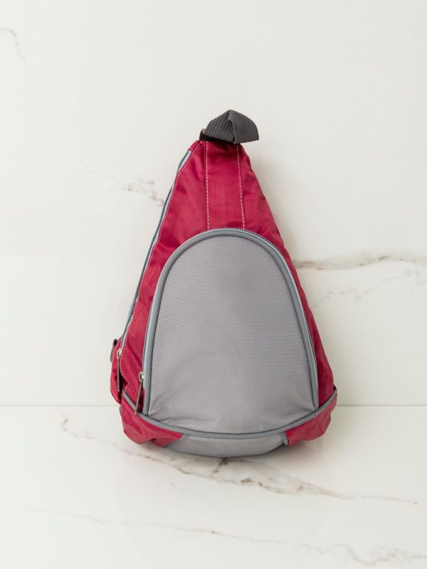 Burgundy Men's One Shoulder Backpack