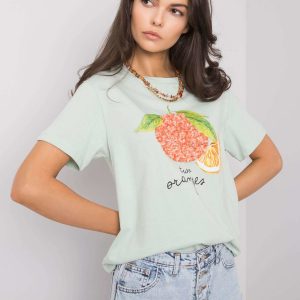 Mint T-shirt for women with Fenn applique