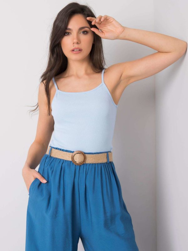 Lizzie RUE PARIS light blue top