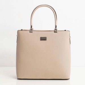 Beige saffiano bag