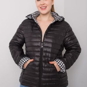 Jaime Black Plus Size Ladies Reversible Jacket