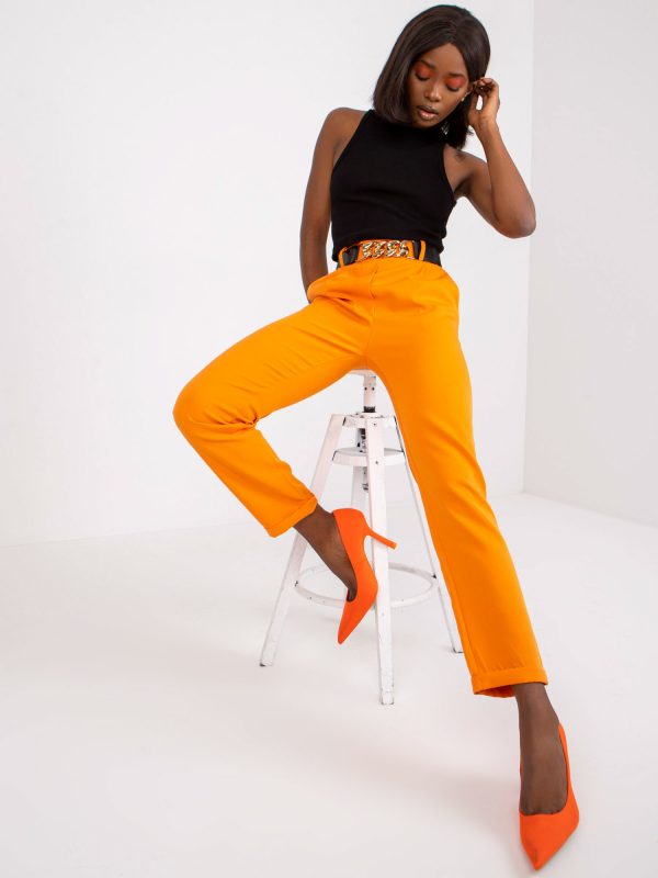 Light orange suit pants with decorative Seville belt