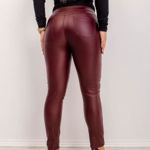 Burgundy jeggings plus size brandy