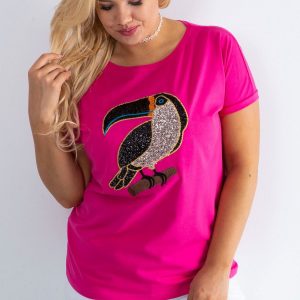 Dark pink T-shirt Materially PLUS SIZE