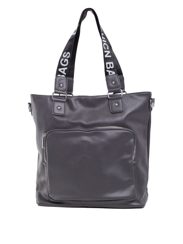 Dark Grey Large Bag with Pocket