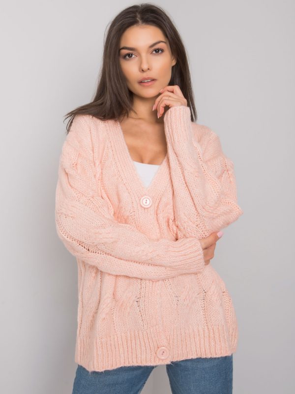 Light pink cardigan with braids Nashville RUE PARIS