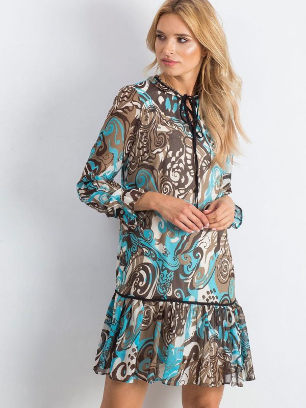 Blue and brown Adventurous dress