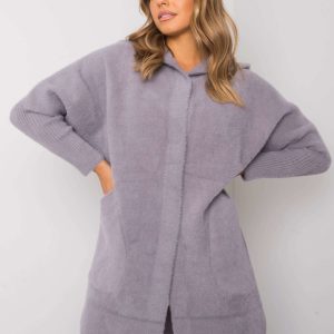 Carolyn's grey alpaca coat