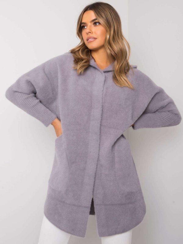 Carolyn's grey alpaca coat