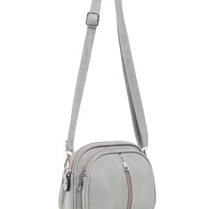 Grey ladies handbag with pockets