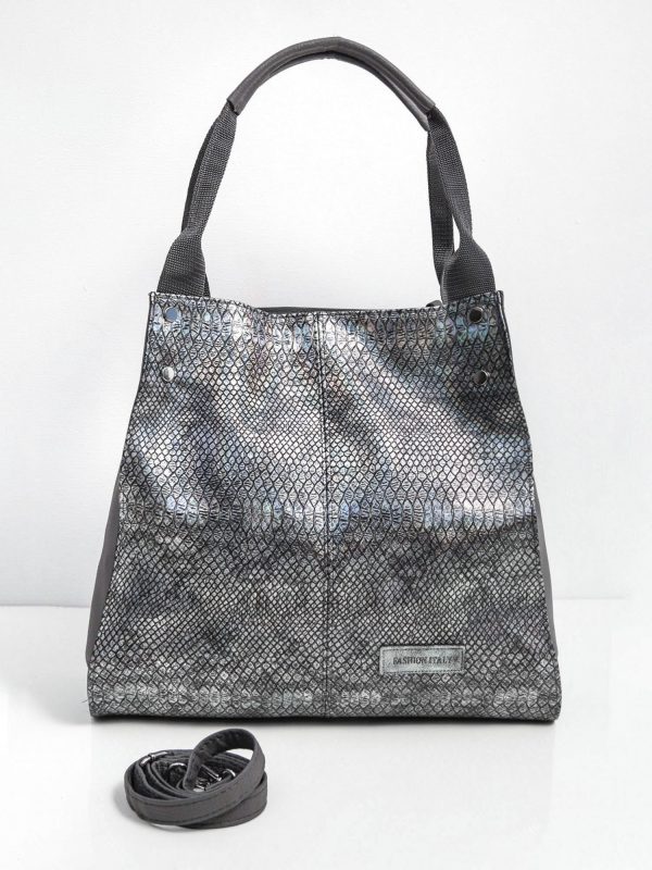 Silver Grey Pattern Bag