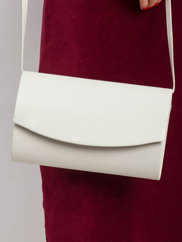 Ecru-beige clutch bag