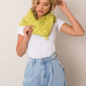 Yellow polka dot scarf