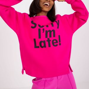 Fuchsia sweatshirt with Francisco print