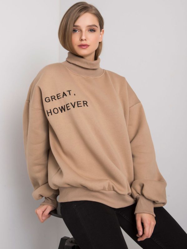 Dark beige oversized sweatshirt Kelly