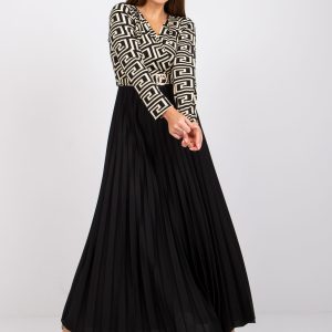 Black and Beige Pleated Dress Chennai