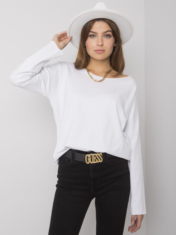 Leyah White Long Sleeve Blouse