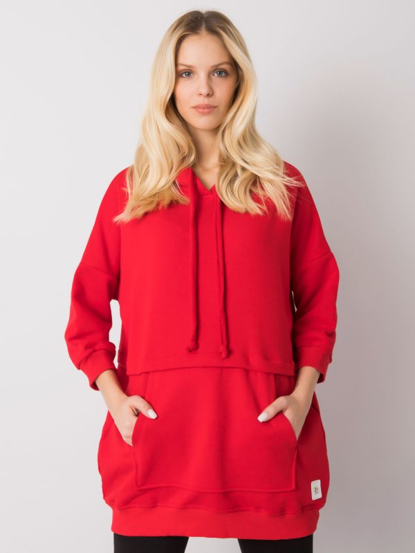 Red long sweatshirt Grace