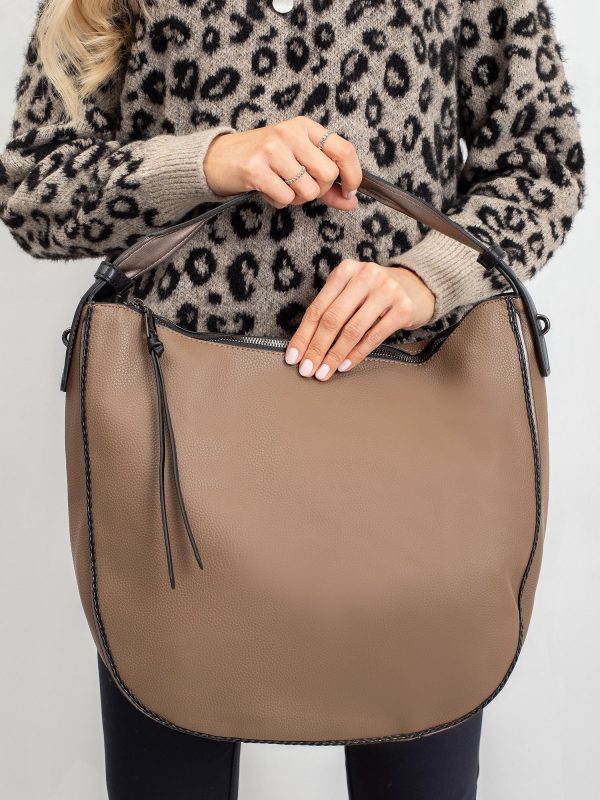 Dark Beige Semicircular Bag