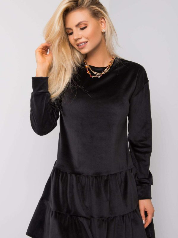 Black velour dress Candle RUE PARIS