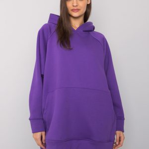 Dark purple kangaroo sweatshirt for women Selita