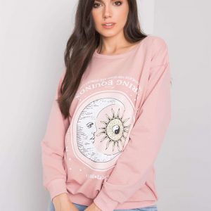 Dirty pink sweatshirt with print Trisha