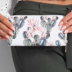 White wallet in cacti