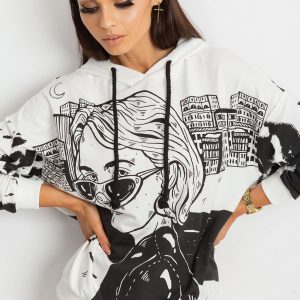 RUE PARIS White Romance Sweatshirt