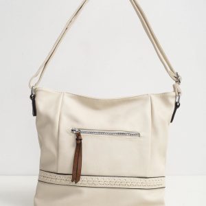 Cream bag with braided insert