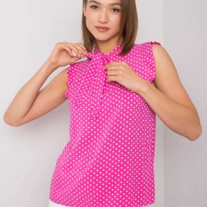 Pink polka dot blouse Kaiya