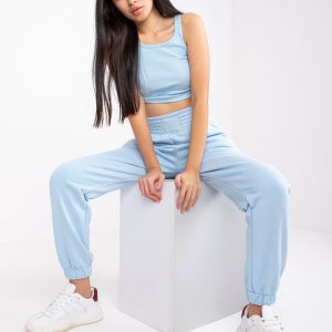 Light blue sweatpants with pockets RUE PARIS