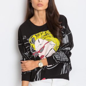 RUE PARIS Black Lounge Sweatshirt