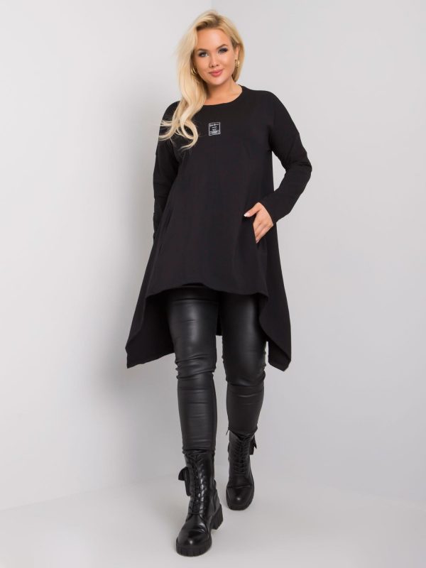 Black tunic plus size with Lara pockets